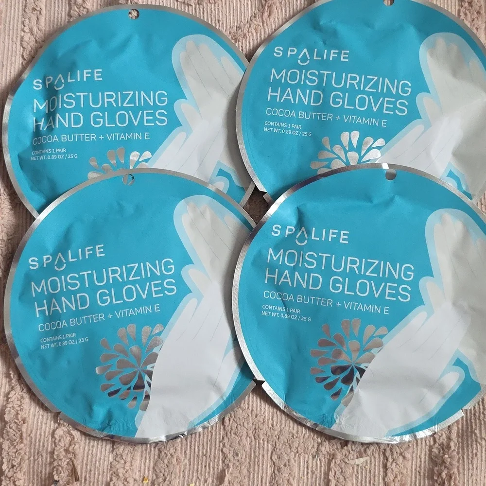SpaLife Moisturizing Hand Gloves, 4 Pack, New, Cocoa Butter + Vitamin E
